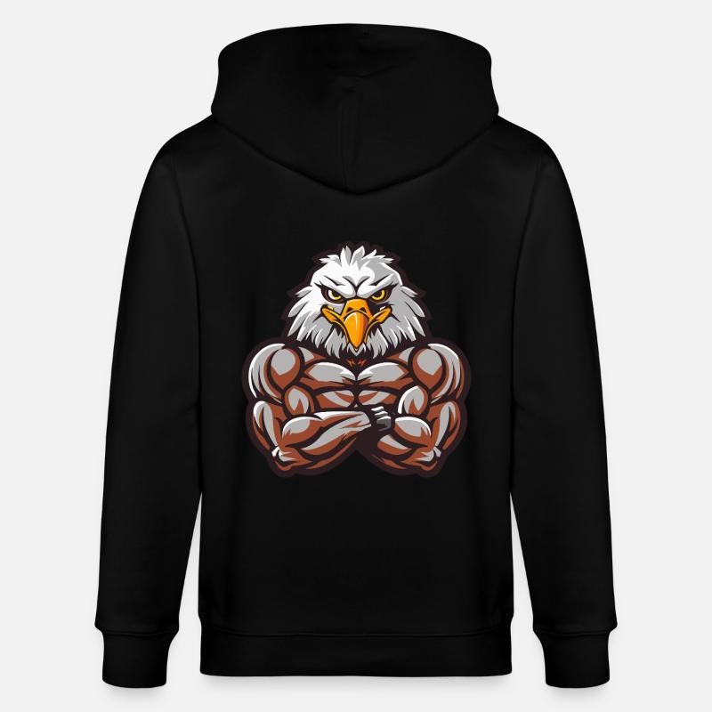 Musculation Eagle Muscles - Veste à capuche bio CULTIVATOR Stanley/Stella Unisexe - noir