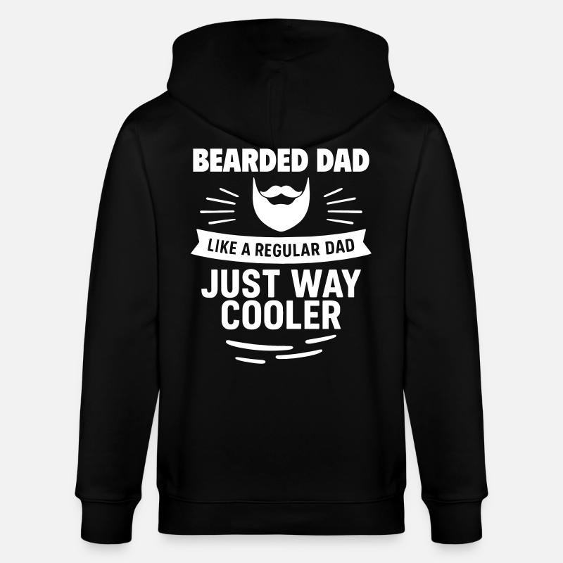 Bearded dad – cooler than average - Stanley/Stella CULTIVATOR  Unisex Organic Hooded Jacket - black