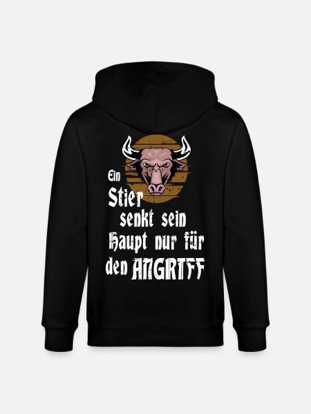 Ein Stier - Stanley/Stella Unisex Bio-Kapuzenjacke CULTIVATOR  - Schwarz