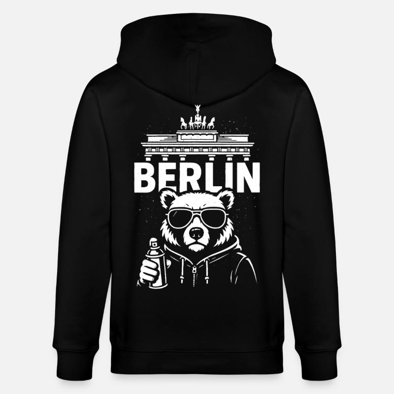 Urban Bear Berlin - Stanley/Stella Unisex Bio-Kapuzenjacke CULTIVATOR - Schwarz