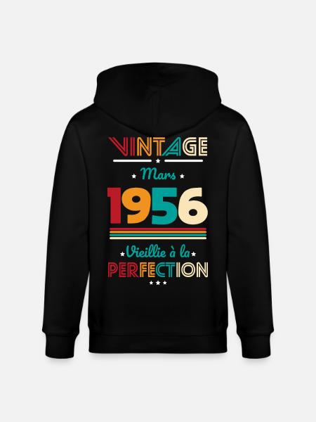 70 años de aniversario - Cosecha - marzo de 1956 - Chaqueta con capucha ecológica unisex CULTIVATOR de Stanley/Stella - negro