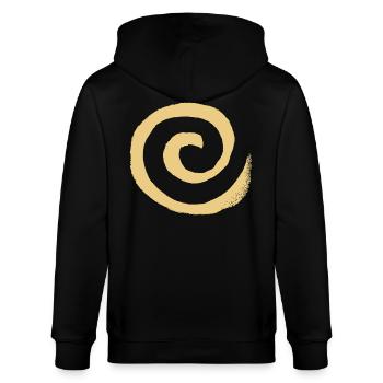 Spirale - Stanley/Stella Unisex Bio-Kapuzenjacke CULTIVATOR  - Schwarz - Hinten - Anna (173cm)