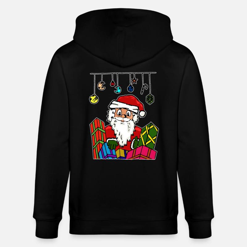 Chemise cadeau Père Noël Nicolas - Veste à capuche bio CULTIVATOR Stanley/Stella Unisexe - noir