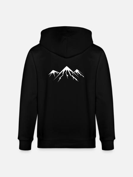 Mountain mountains - Stanley/Stella CULTIVATOR  Unisex Organic Hooded Jacket - black