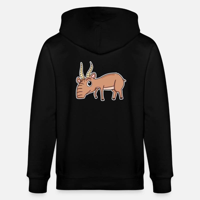 Antilope - Stanley/Stella Unisex Bio-Kapuzenjacke CULTIVATOR  - Schwarz
