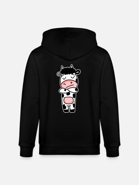 Cow - Stanley/Stella CULTIVATOR Unisex Organic Hooded Jacket - black