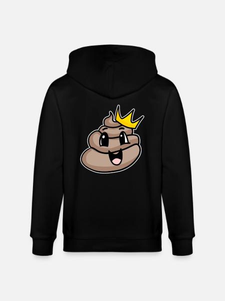 Poop King - Stanley/Stella CULTIVATOR  Unisex Organic Hooded Jacket - black