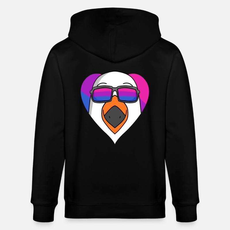 Bisexuell Möwe Geschenk - Stanley/Stella Unisex Bio-Kapuzenjacke CULTIVATOR  - Schwarz