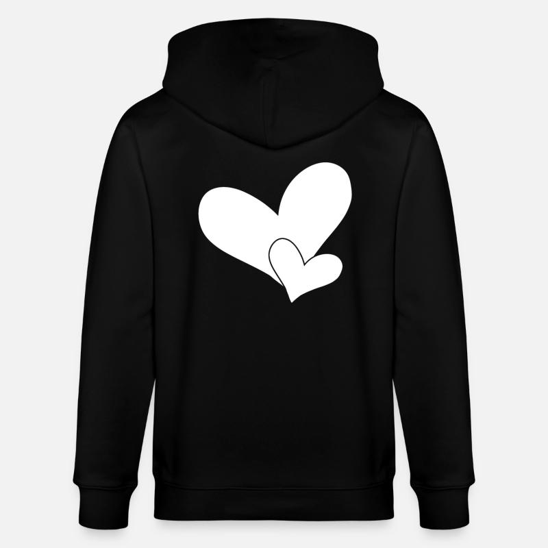 Cœurs - Veste à capuche bio CULTIVATOR Stanley/Stella Unisexe - noir