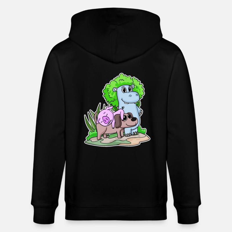Animaux mignons - Veste à capuche bio CULTIVATOR Stanley/Stella Unisexe - noir