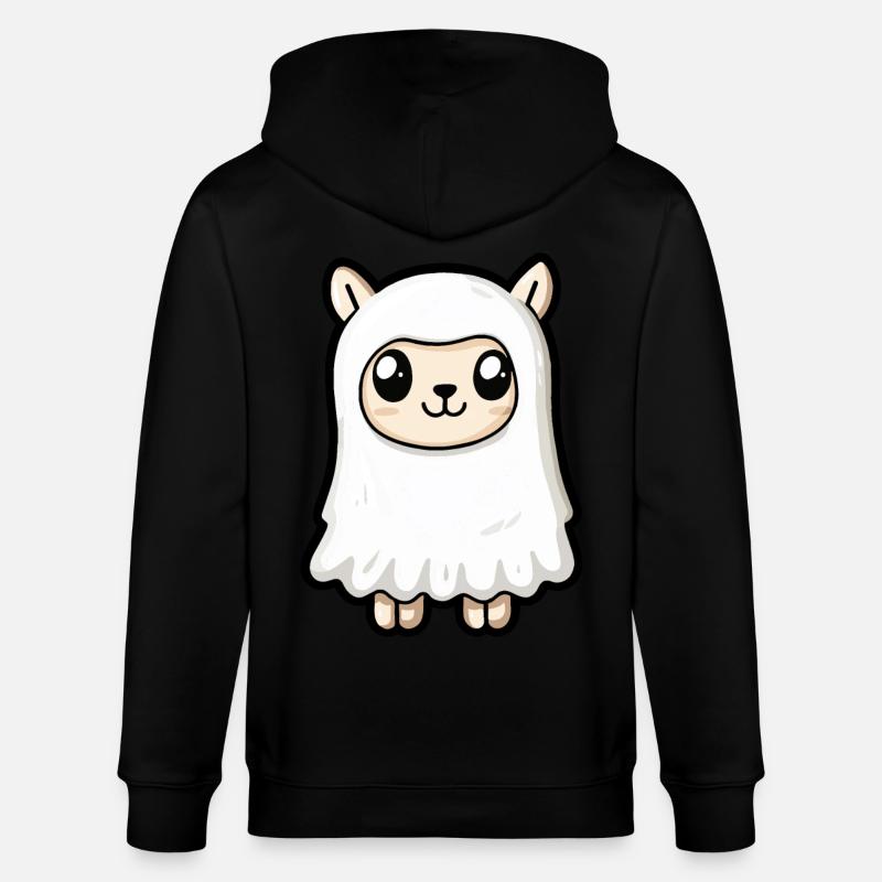 Alpaka Llama Halloween Comic Geist - Stanley/Stella Unisex Bio-Kapuzenjacke CULTIVATOR  - Schwarz