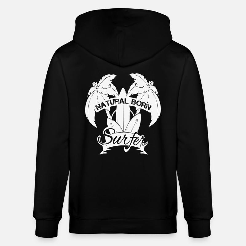 Natural Born Surfer - Stanley/Stella Unisex Bio-Kapuzenjacke CULTIVATOR - Schwarz