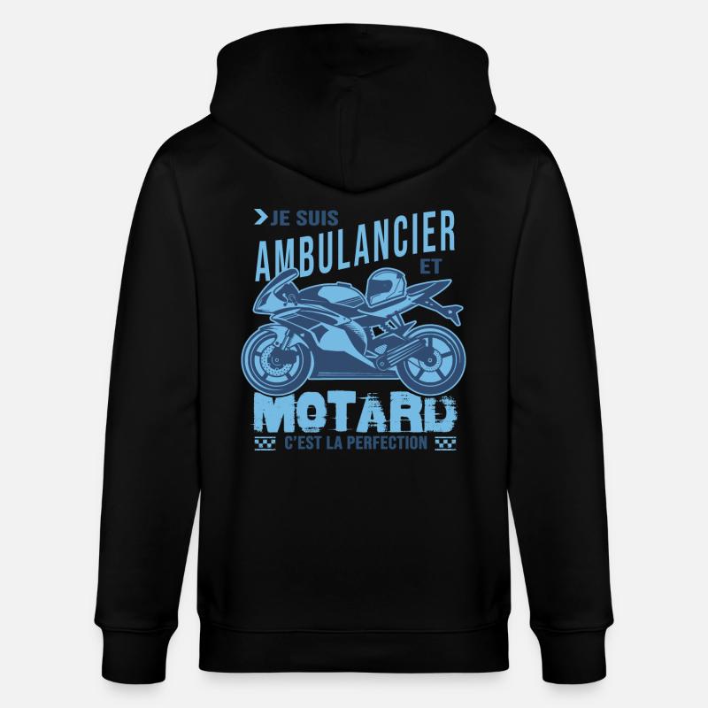 motard parfait ambulancier parfait - Veste à capuche bio CULTIVATOR Stanley/Stella Unisexe - noir