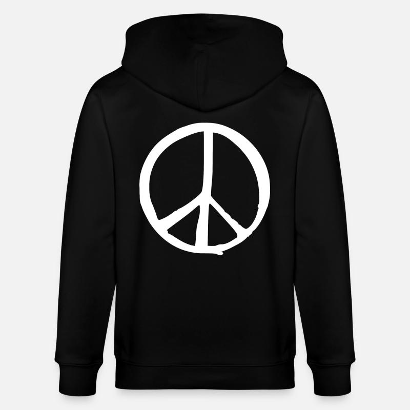 Peacezeichen - Stanley/Stella Unisex Bio-Kapuzenjacke CULTIVATOR  - Schwarz