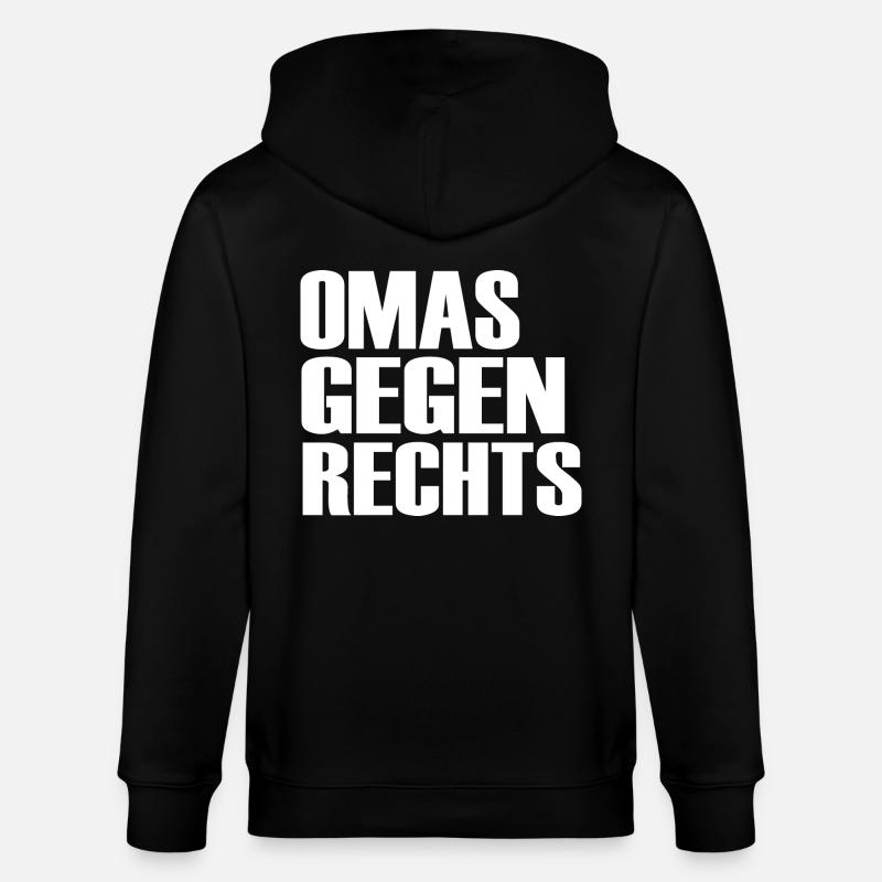 Omas gegen rechts - Stanley/Stella Unisex Bio-Kapuzenjacke CULTIVATOR  - Schwarz