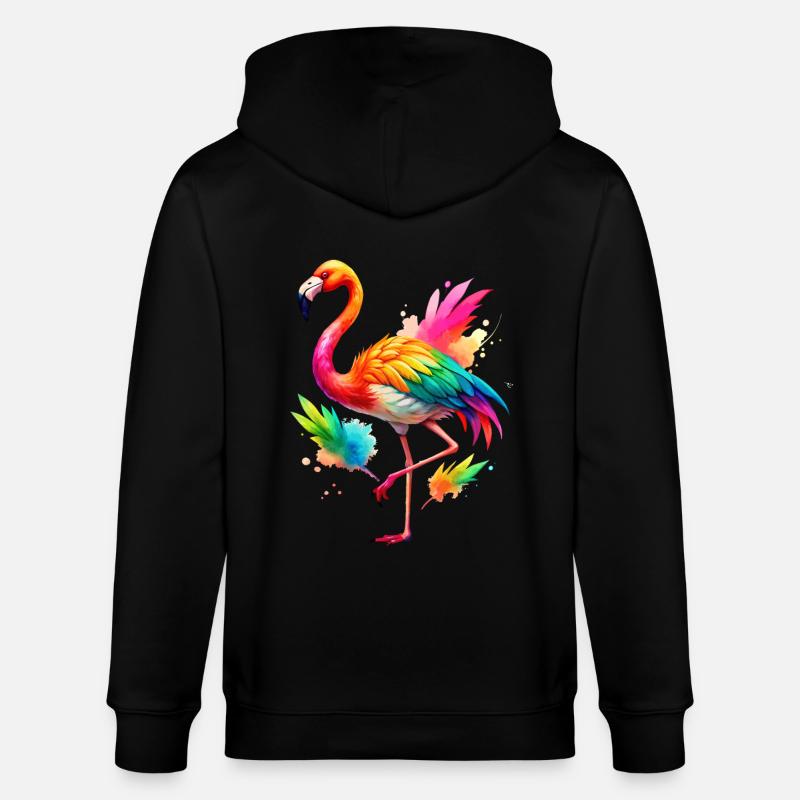 Flamingo Pride Back - Stanley/Stella Unisex Bio-Kapuzenjacke CULTIVATOR  - Schwarz