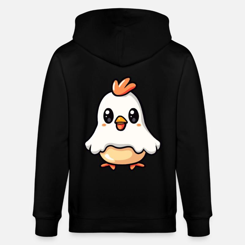 Huhn Halloween Comic Geist - Stanley/Stella Unisex Bio-Kapuzenjacke CULTIVATOR  - Schwarz