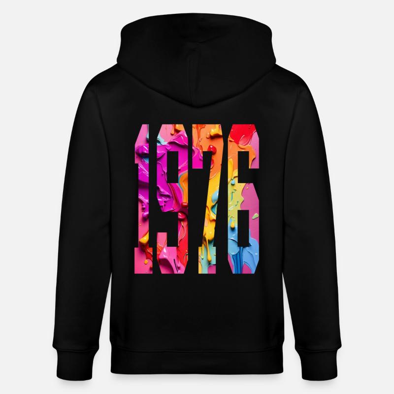 BUNT 50E ANNIVERSAIRE 1976 - Veste à capuche bio CULTIVATOR Stanley/Stella Unisexe - noir