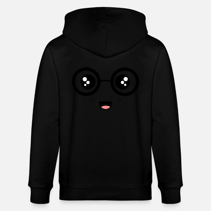 Nerdy Face - Stanley/Stella Unisex Bio-Kapuzenjacke CULTIVATOR  - Schwarz