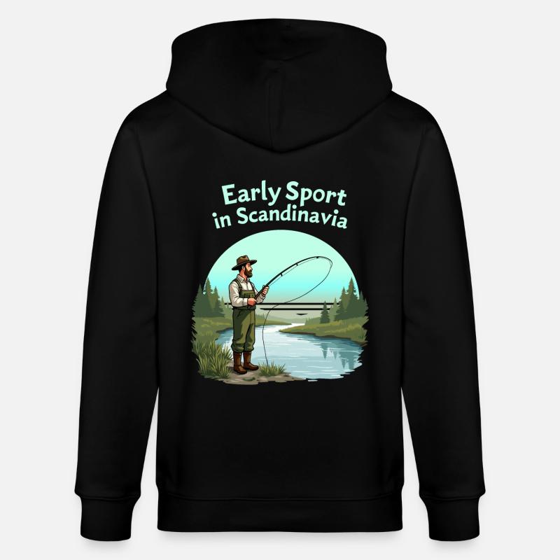 Pêche en Scandinavie - Veste à capuche bio CULTIVATOR Stanley/Stella Unisexe - noir