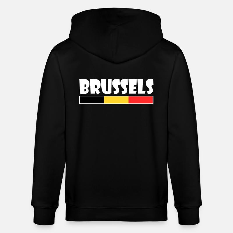 Brussel - Stanley/Stella Unisex Bio-Kapuzenjacke CULTIVATOR  - Schwarz
