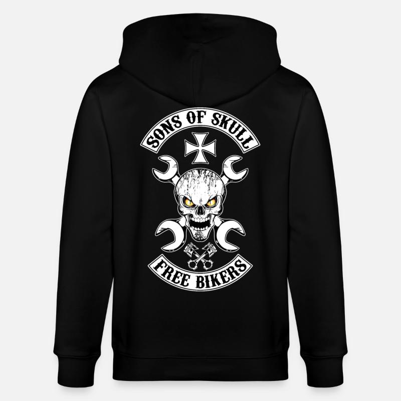 Free Bikers - Veste à capuche bio CULTIVATOR Stanley/Stella Unisexe - noir