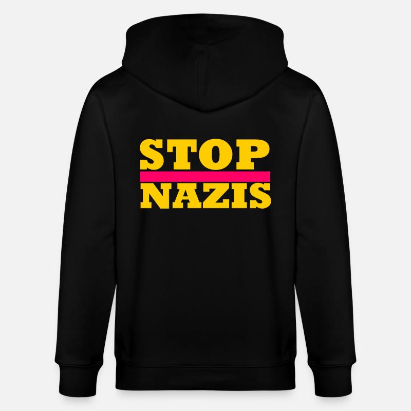 Stop Nazis - Stanley/Stella Unisex Bio-Kapuzenjacke CULTIVATOR - Schwarz