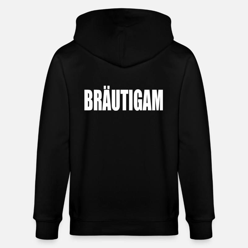 Bräutigam - Stanley/Stella Unisex Bio-Kapuzenjacke CULTIVATOR  - Schwarz