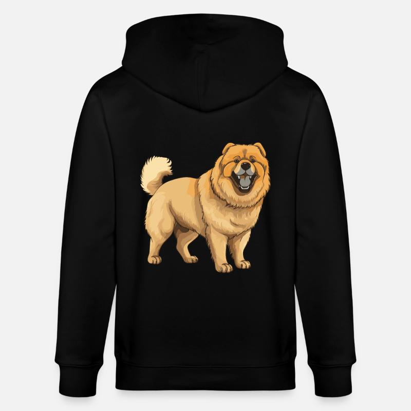 Chow Chow Chien - Veste à capuche bio CULTIVATOR Stanley/Stella Unisexe - noir