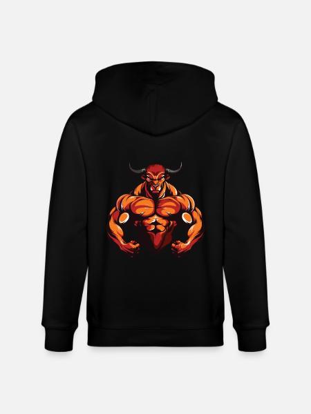 Muscles du Taureau - Veste à capuche bio CULTIVATOR Stanley/Stella Unisexe - noir