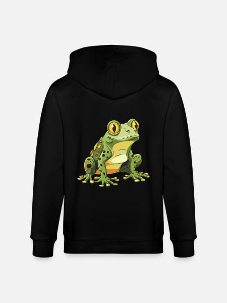 Frog Animal - Stanley/Stella CULTIVATOR Unisex Organic Hooded Jacket - black