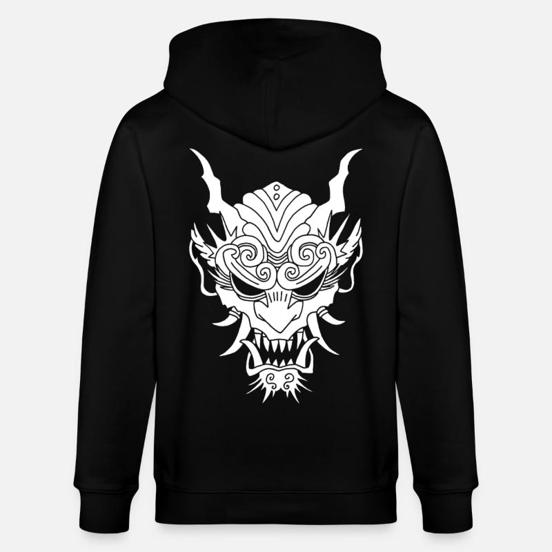 Démon gothique blanc - Veste à capuche bio CULTIVATOR Stanley/Stella Unisexe - noir