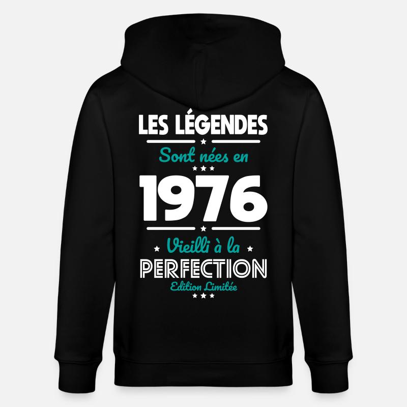 1976 – Legends – Perfekt gereift - Stanley/Stella Unisex Bio-Kapuzenjacke CULTIVATOR  - Schwarz