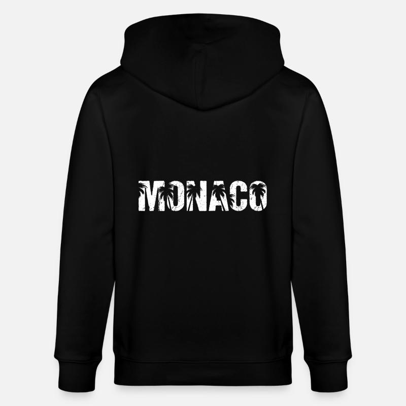 Monaco Palmen - Stanley/Stella Unisex Bio-Kapuzenjacke CULTIVATOR  - Schwarz
