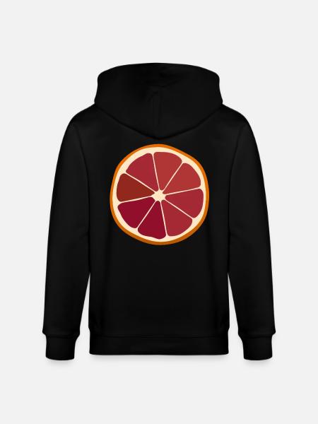 Eine Scheibe der Blutorange - Stanley/Stella Unisex Bio-Kapuzenjacke CULTIVATOR  - Schwarz