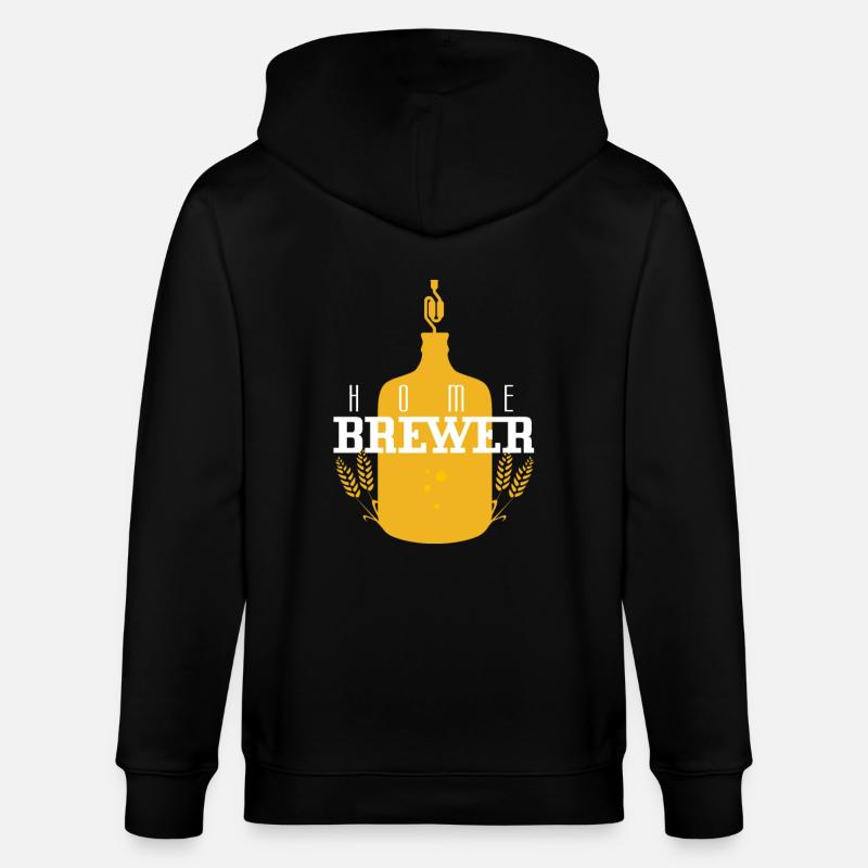 Logo du brasseur Hobby - Veste à capuche bio CULTIVATOR Stanley/Stella Unisexe - noir