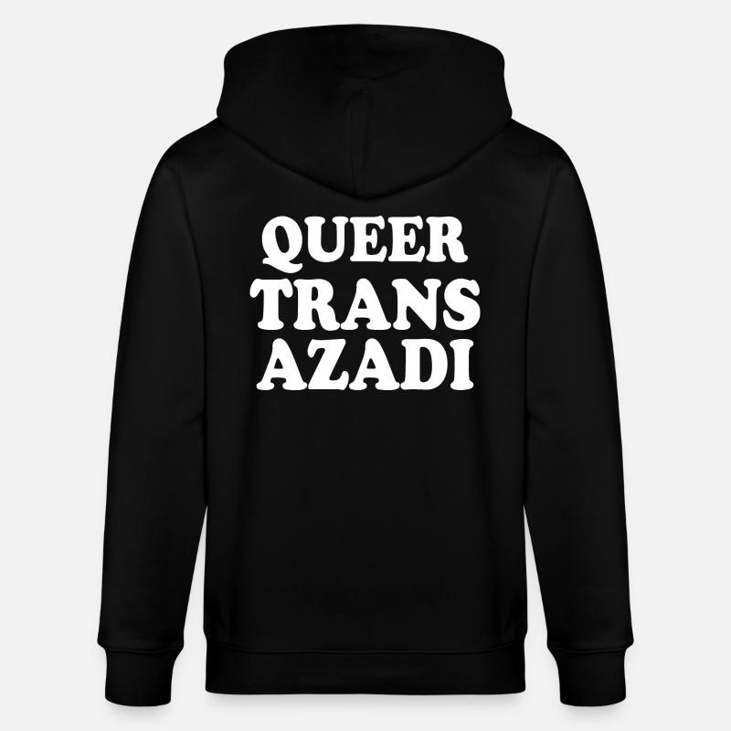 Queer trans azadi - Stanley/Stella Unisex Bio-Kapuzenjacke CULTIVATOR  - Schwarz