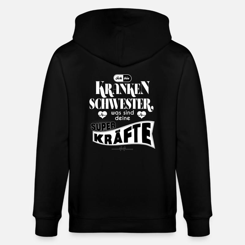 Krankenpflegerin / Krankenschwester - Stanley/Stella Unisex Bio-Kapuzenjacke CULTIVATOR  - Schwarz