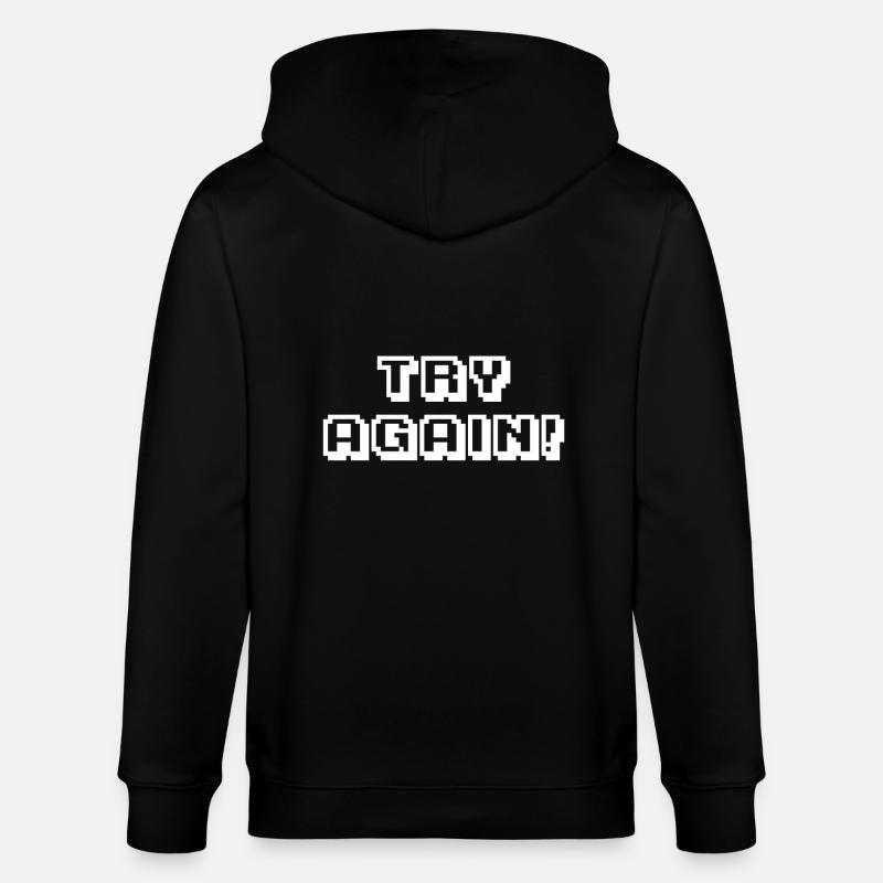 Arcade Try Again weiß - Stanley/Stella Unisex Bio-Kapuzenjacke CULTIVATOR  - Schwarz