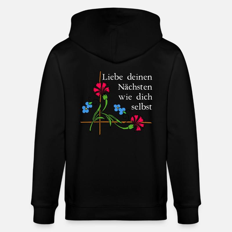 Nächstenliebe 2 - Stanley/Stella Unisex Bio-Kapuzenjacke CULTIVATOR  - Schwarz