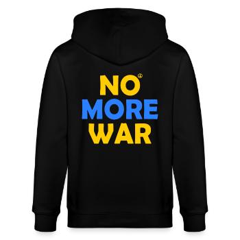 No more war - Stanley/Stella CULTIVATOR  Unisex Organic Hooded Jacket - black - Back - Anna (173cm)