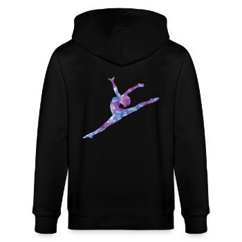 do gymnastics - Stanley/Stella CULTIVATOR  Unisex Organic Hooded Jacket - black - Back - Anna (173cm)