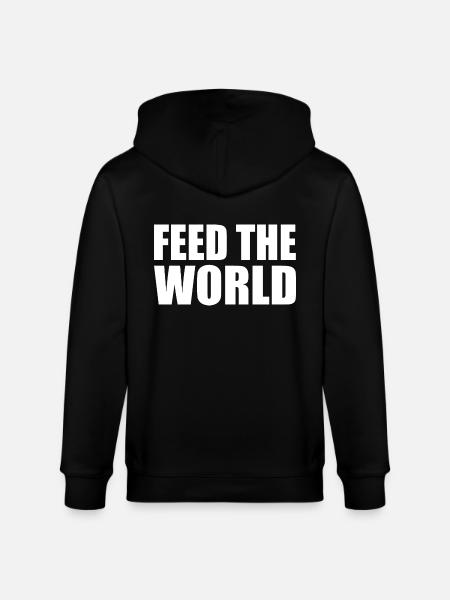 Feed the world - Stanley/Stella CULTIVATOR Unisex Organic Hooded Jacket - black