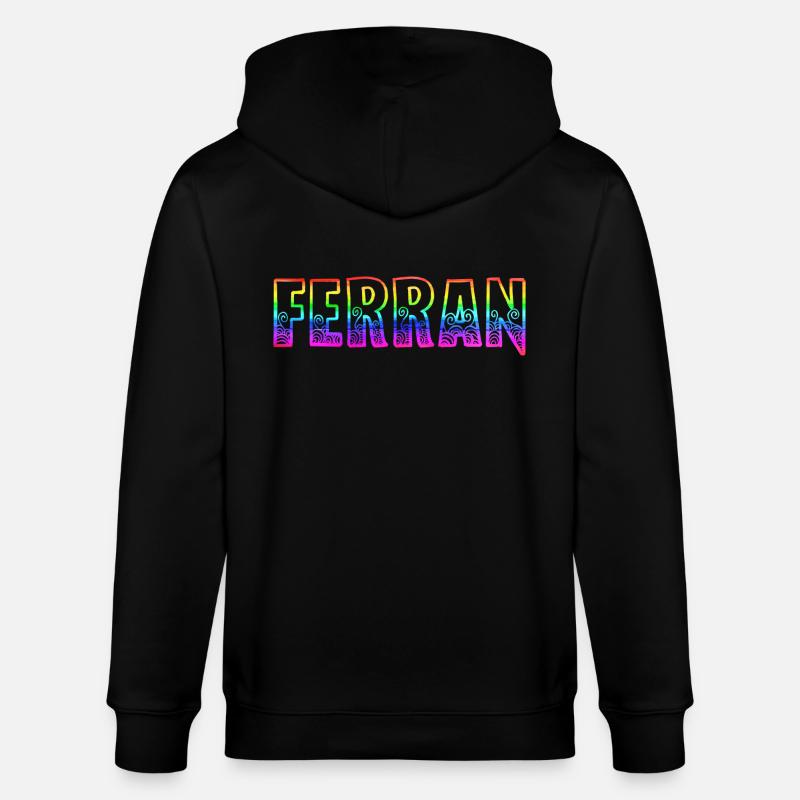 ferran rs regenbogen - Stanley/Stella Unisex Bio-Kapuzenjacke CULTIVATOR  - Schwarz