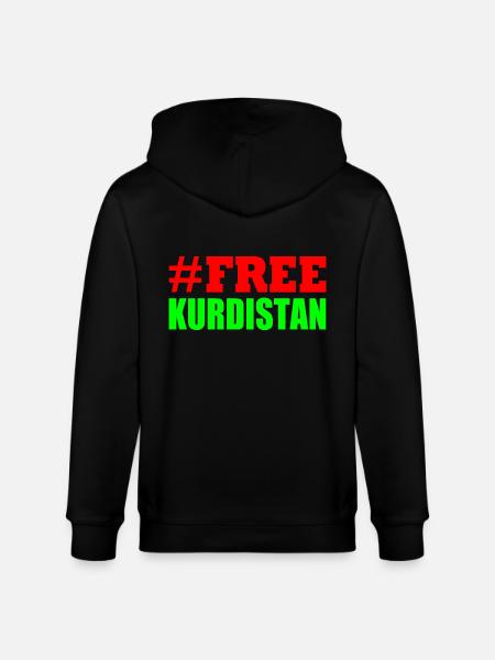 Free Kurdistan - Stanley/Stella CULTIVATOR  Unisex Organic Hooded Jacket - black