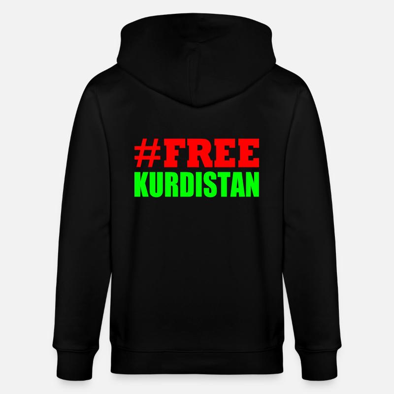 Free Kurdistan - Stanley/Stella Unisex Bio-Kapuzenjacke CULTIVATOR  - Schwarz