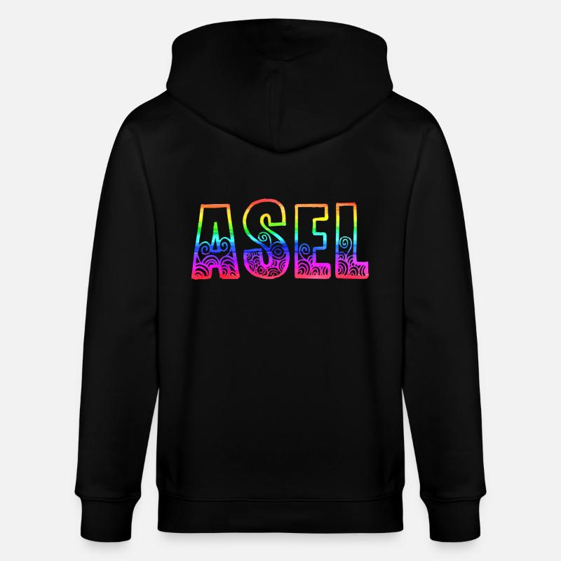 asel rs regenbogen - Stanley/Stella Unisex Bio-Kapuzenjacke CULTIVATOR  - Schwarz