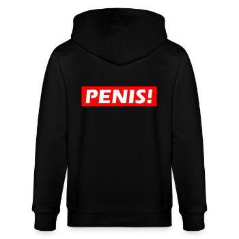 Penis - Stanley/Stella Unisex Bio-Kapuzenjacke CULTIVATOR  - Schwarz - Hinten - Anna (173cm)