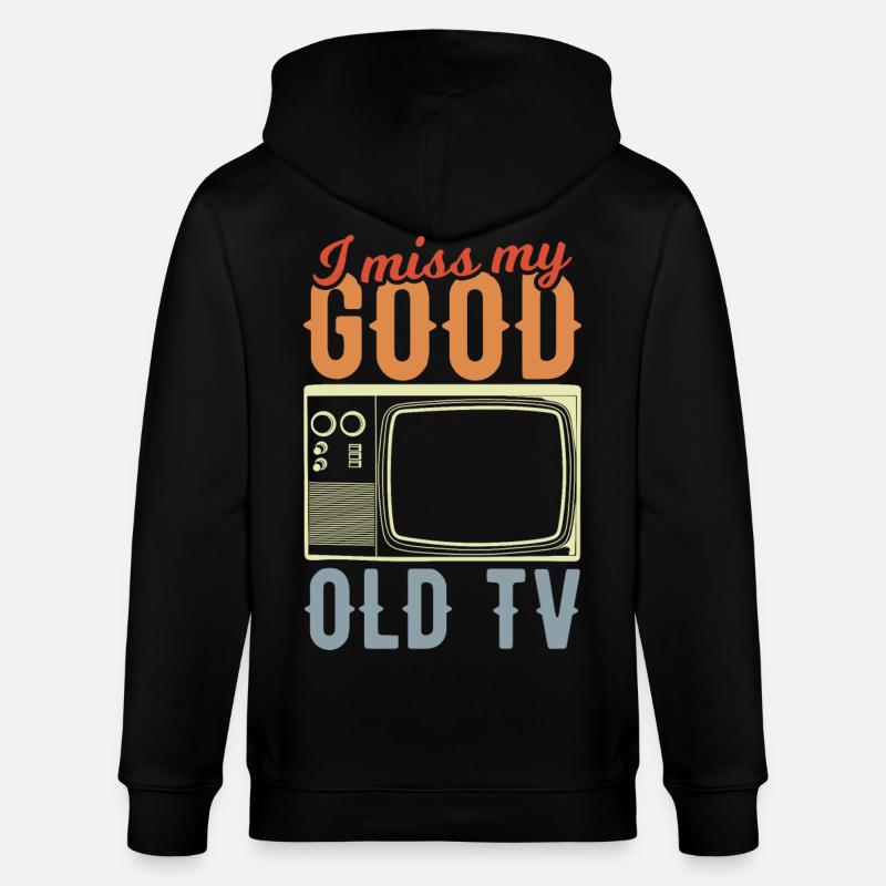 Röhrenbildfernseher - Stanley/Stella Unisex Bio-Kapuzenjacke CULTIVATOR  - Schwarz
