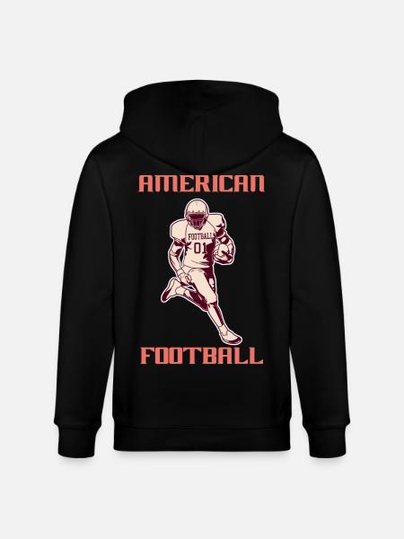 American football - Stanley/Stella CULTIVATOR Unisex Organic Hooded Jacket - black